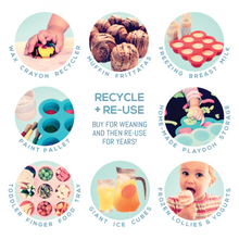 Load image into Gallery viewer, Freezer Pods Mama Yay! Freezer Pods Mint,Peach,Baby Blue Bib Bapron BapronBaby BLW Baby Led Weaning Toddler Feeding