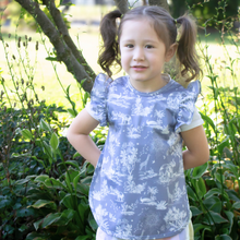 Load image into Gallery viewer, Mama Yay x House of Holly - Savanna Toile (Frost Blue) Flutter Bapron