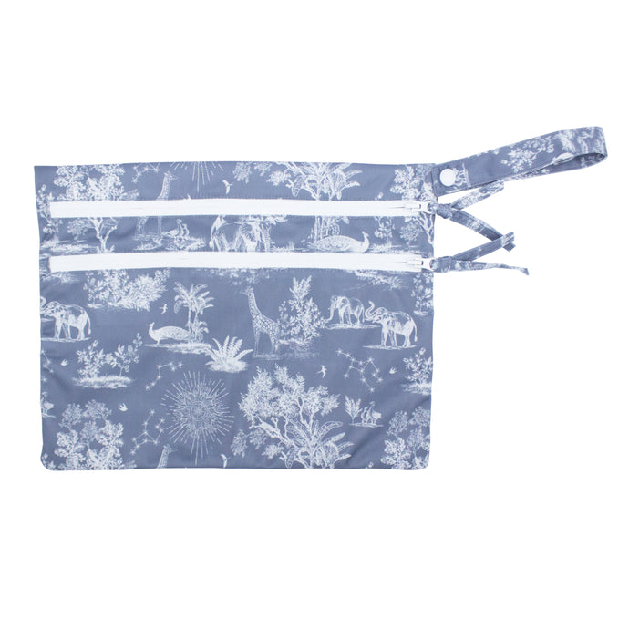 Mama Yay x House of Holly - Savanna Toile (Frost Blue) - Waterproof Wet Bag (For mealtime, on-the-go, and more!)