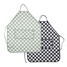 Load image into Gallery viewer, Sage Checkerboard Apron - fits sizes youth small through adult 2XL