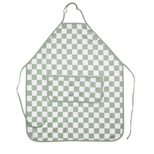Load image into Gallery viewer, Sage Checkerboard Apron - fits sizes youth small through adult 2XL