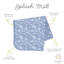 Load image into Gallery viewer, Mama Yay x House of Holly - Savanna Toile (Frost Blue) - A Waterproof Catch-All for Highchair Spills and More!