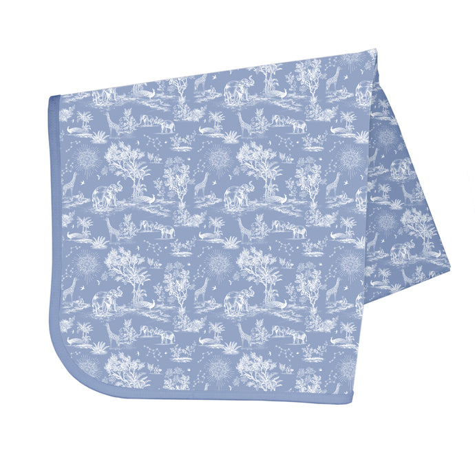 Mama Yay x House of Holly - Savanna Toile (Frost Blue) - A Waterproof Catch-All for Highchair Spills and More!