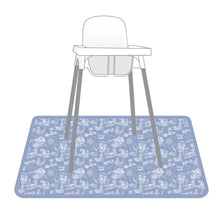 Load image into Gallery viewer, Mama Yay x House of Holly - Savanna Toile (Frost Blue) - A Waterproof Catch-All for Highchair Spills and More!