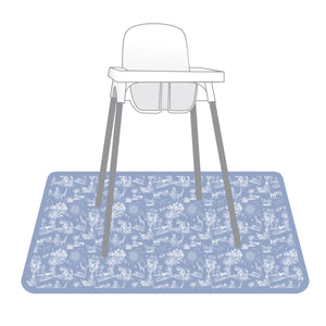 Mama Yay x House of Holly - Savanna Toile (Frost Blue) - A Waterproof Catch-All for Highchair Spills and More!