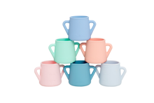 Load image into Gallery viewer, Sippy Skillz Mama Yay! Sippy Skillz Mint &amp; Teal,Peach &amp; Pink,Grey &amp; Blue Bib Bapron BapronBaby BLW Baby Led Weaning Toddler Feeding