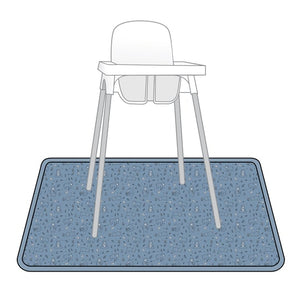 Bears In Blue Splash Mat - A Waterproof Catch-All for Highchair Spills and More!