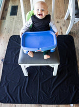 Load image into Gallery viewer, Black Splash Mat - A Waterproof Catch-All for Highchair Spills and More!