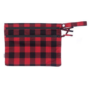 Buffalo Plaid - Waterproof Wet Bag (For mealtime, on-the-go, and more!)
