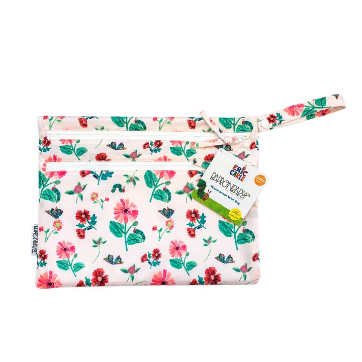 Pink Floral Caterpillar - Waterproof Wet Bag (For mealtime, on-the-go, and more!) Mama Yay! Wet Bags Default Title Bib Bapron BapronBaby BLW Baby Led Weaning Toddler Feeding