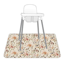 Load image into Gallery viewer, Delilah Floral Splash Mat - A Waterproof Catch-All for Highchair Spills and More!