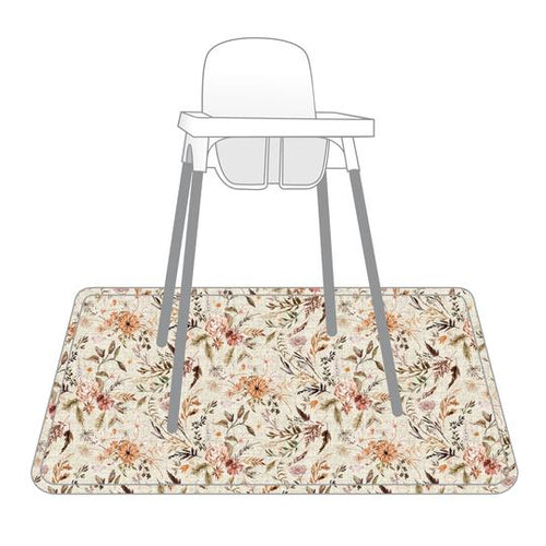 Delilah Floral Splash Mat - A Waterproof Catch-All for Highchair Spills and More!