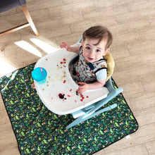 Load image into Gallery viewer, Dino Days Splash Mat - A Waterproof Catch-All for Highchair Spills Mama Yay Splash Mats Default Title Bib Bapron BapronBaby BLW Baby Led Weaning Toddler Feeding