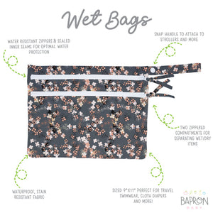 Ditsy Floral - Waterproof Wet Bag (For mealtime, on-the-go, and more!)