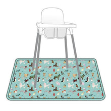 Load image into Gallery viewer, Dog Dress Up Splash Mat - A Waterproof Catch-All for Highchair Spills and More!