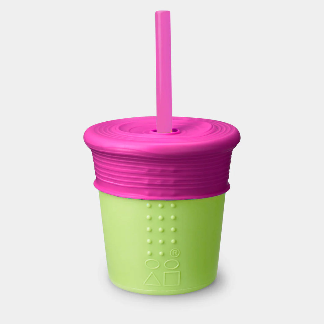 Stretchy Universal Silicone Lid Straw Cup 8oz