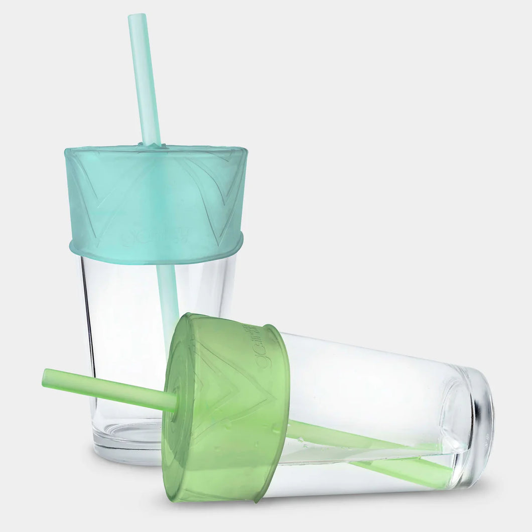 Stretchy Silicone Straw Lid, 2pk