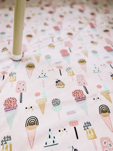 Pink Ice Cream Splash Mat - A Waterproof Catch-All for Highchair Spills and More!