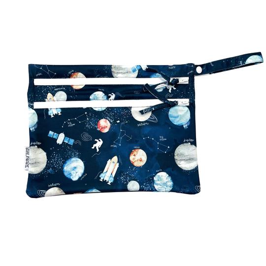 Outer Space - Waterproof Wet Bag (For mealtime, on-the-go, and more!) Mama Yay! Wet Bags Default Title Bib Bapron BapronBaby BLW Baby Led Weaning Toddler Feeding