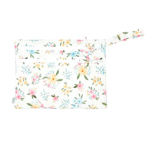 Pastel Floral - Waterproof Wet Bag (For mealtime, on-the-go, and more!)