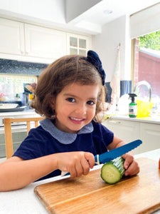 KiddiKutter Children Knife (Blue) Mama Yay! KiddiKutter Children Knives Default Title Bib Bapron BapronBaby BLW Baby Led Weaning Toddler Feeding