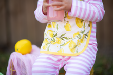 Load image into Gallery viewer, Fresh Squeezed Lemon Bapron Mama Yay! Bapron Toddler (6m - 3T),Preschool (3-5 Yrs) Bib Bapron BapronBaby BLW Baby Led Weaning Toddler Feeding