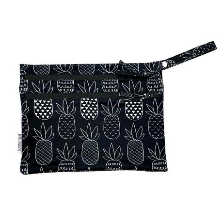 Monochrome Pineapple - Waterproof Wet Bag (For mealtime, on-the-go, and more!)