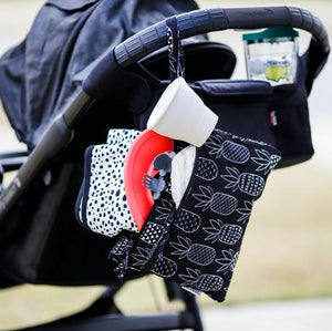 Monochrome Pineapple - Waterproof Wet Bag (For mealtime, on-the-go, and more!)