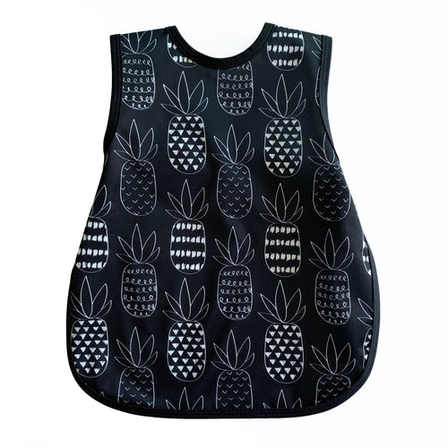 Monochrome Pineapple Bapron Mama Yay! Bapron Toddler (6m - 3T),Preschool (3-5 Yrs) Bib Bapron BapronBaby BLW Baby Led Weaning Toddler Feeding