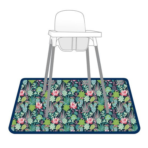 Desert Floral Splash Mat - A Waterproof Catch-All for Highchair Spills and More!