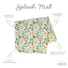 Load image into Gallery viewer, Autumn Leaves Floral Splash Mat - A Waterproof Catch-All for Highchair Spills