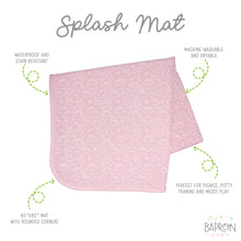 Load image into Gallery viewer, Dino Friends Blush Splash Mat - A Waterproof Catch-All for Highchair Spills
