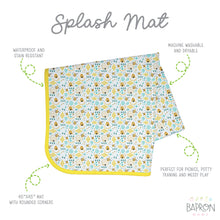 Load image into Gallery viewer, Busy Bees Splash Mat - A Waterproof Catch-All for Highchair Spills and More!