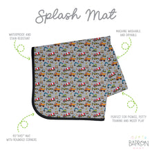 Load image into Gallery viewer, Construction Zone Splash Mat - A Waterproof Catch-All for Highchair Spills and More!