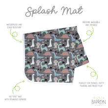 Load image into Gallery viewer, Dinosaur Drawing Splash Mat - A Waterproof Catch-All for Highchair Spills