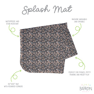 Ditsy Floral Splash Mat - A Waterproof Catch-All for Highchair Spills and More!