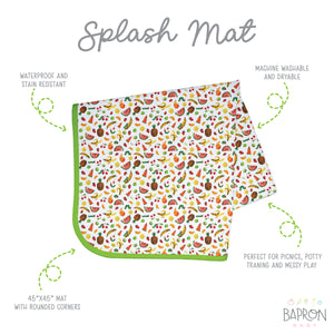 Tropical Fruit Splash Mat - from the World Of Eric Carle - A Waterproof Catch-All for Highchair Spills and More!
