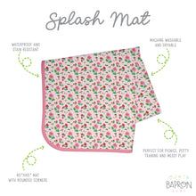 Load image into Gallery viewer, Pink Floral Caterpillar Splash Mat - from the World Of Eric Carle - A Waterproof Catch-All for Highchair Spills