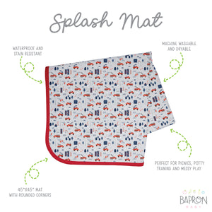 Be Brave - Firefighter Splash Mat - A Waterproof Catch-All for Highchair Spills and More!