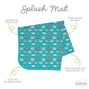 [SALE] Ice Cream Truck Splash Mat - A Waterproof Catch-All for Highchair Spills and More!