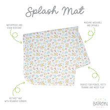 Load image into Gallery viewer, Pastel Floral Splash Mat - A Waterproof Catch-All for Highchair Spills and More!