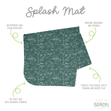 Load image into Gallery viewer, Pine Forest Splash Mat - A Waterproof Catch-All for Highchair Spills and More!