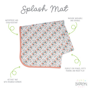 Vintage Rose Splash Mat - from the World Of Eric Carle - A Waterproof Catch-All for Highchair Spills