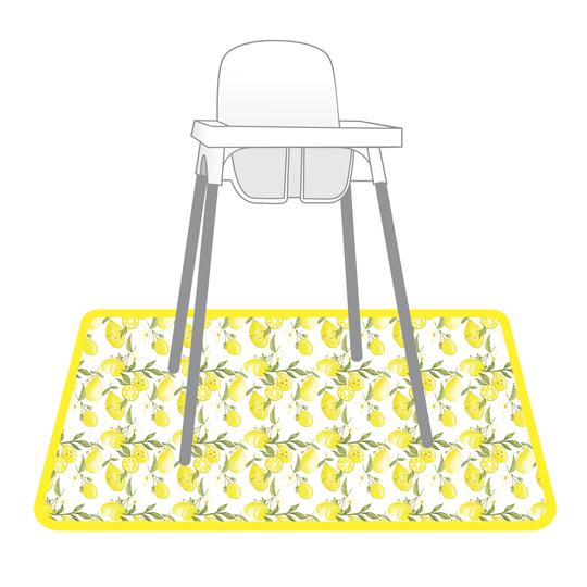 Fresh Squeezed Lemon Splash Mat - A Waterproof Catch-All for Highchair Spills and More!