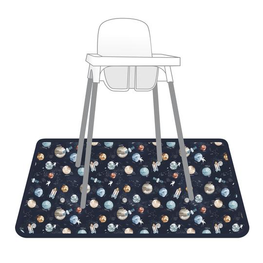 Outer Space Splash Mat A Waterproof Catch-All for Highchair Spills a