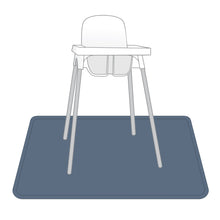 Load image into Gallery viewer, Dusty Blue Splash Mat - A Waterproof Catch-All for Highchair Spills