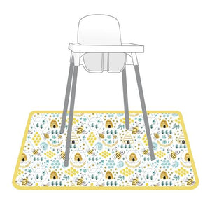 Busy Bees Splash Mat - A Waterproof Catch-All for Highchair Spills and More!