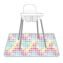 Load image into Gallery viewer, Sweethearts Splash Mat - A Waterproof Catch-All for Highchair Spills and More!