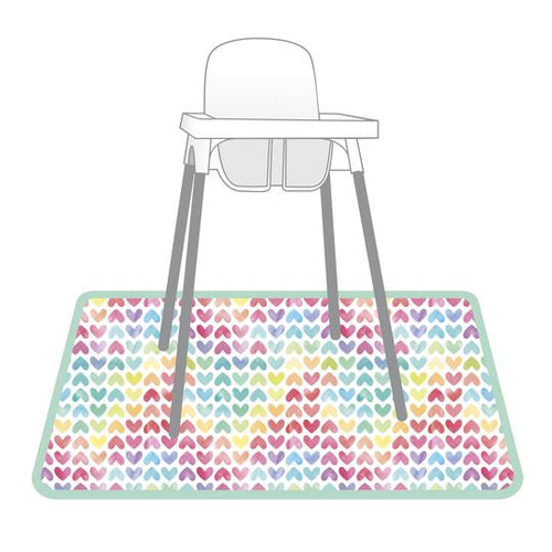 Sweethearts Splash Mat - A Waterproof Catch-All for Highchair Spills and More!