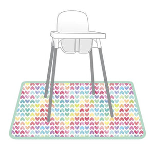 Sweethearts Splash Mat - A Waterproof Catch-All for Highchair Spills and More!